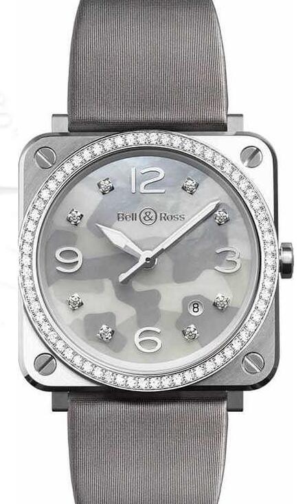 Bell & Ross BR S Grey Camouflage Diamonds BRS-CAMO-ST-LGD Replica Watch